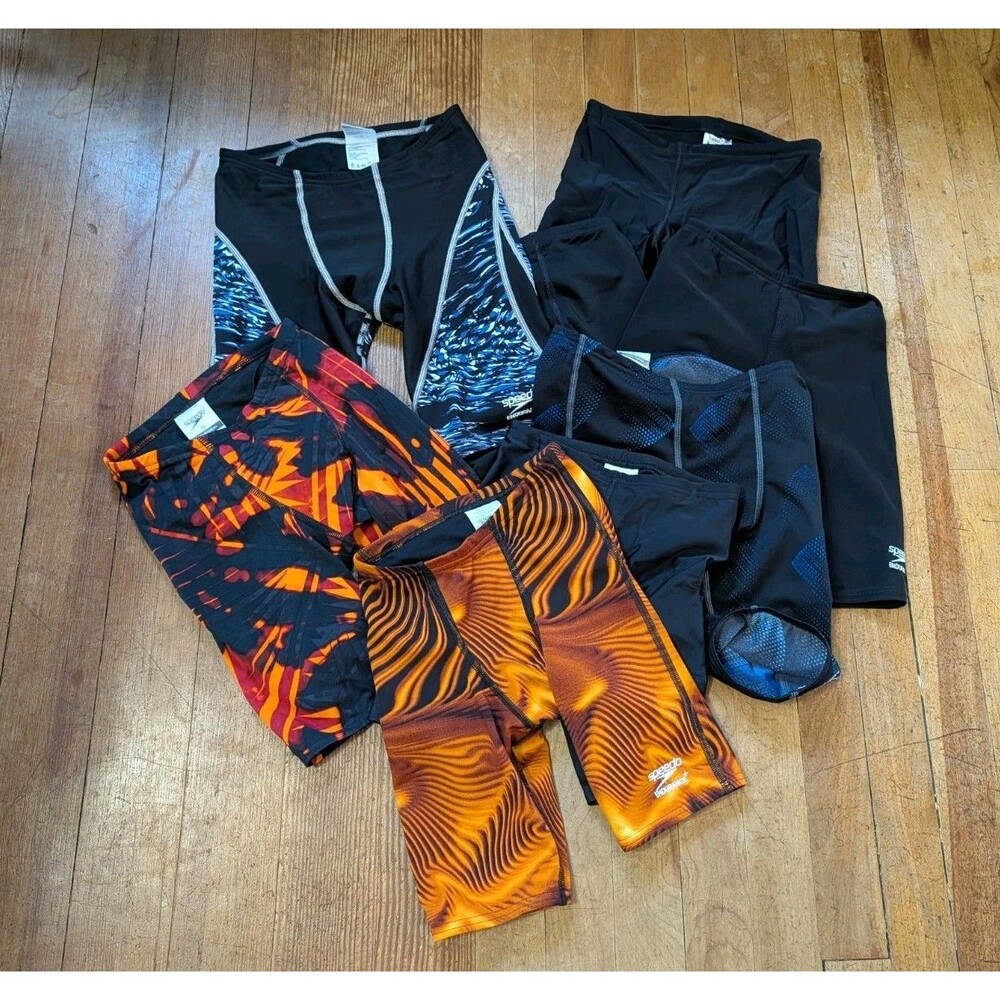 Speedo Boys Youth Size 24 & 26 Endurance+ Purpose Jammer Swim Suit Lot Of 8